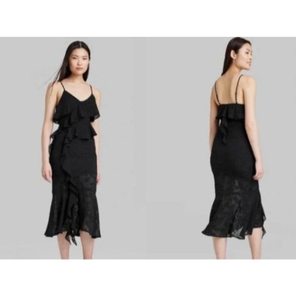 wild fable Dresses & Skirts - Wild Fable Women's Ruffle MIDI Dress Black Small